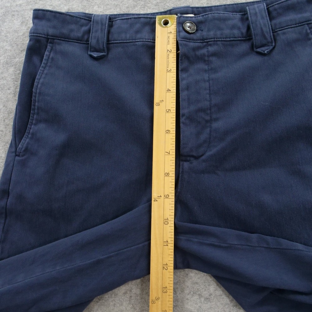 Faherty Pants Womens 8 Navy Blue Organic Cotton Stretch Wide Leg Chino High Rise - Picture 8 of 11